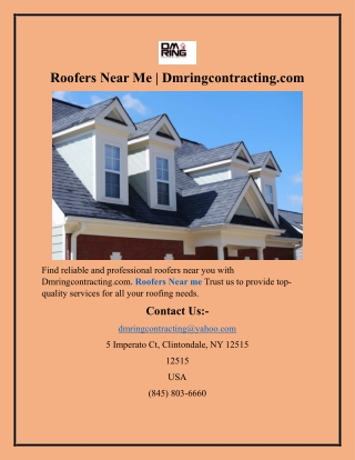 Roofers Near Me Dmringcontracting.com