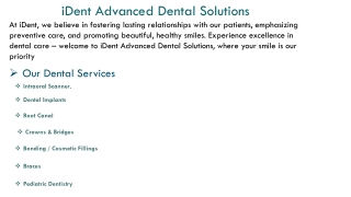 Comprehensive and Personalized Dental Care Services at the Leading Clinic in KR Puram