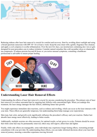 Reducing Redness After Laser Hair Removal