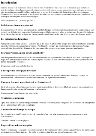 L'écoconception web au service de la biodiversité