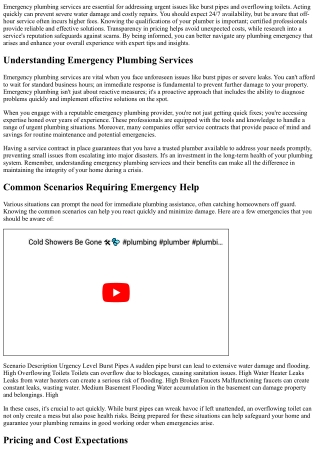 The Truth About Emergency Plumbing Services