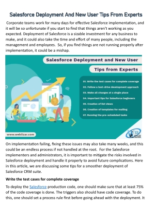 Salesforce Deployment And New User Tips From Experts