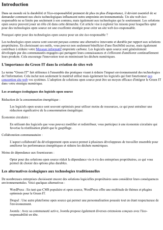 Pourquoi opter pour des technologies open source pour un site éco-responsable ?