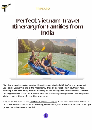 Perfect Vietnam Travel Itinerary for Families from India