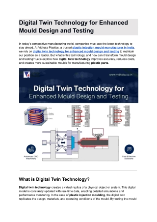 Digital Twin Technology for Enhanced Mould Design and Testing