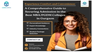 Best MBA PGDM Colleges in Gurgaon
