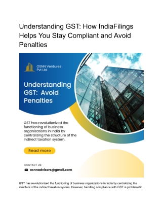 OSNN Ventures Private Limited How IndiaFilings Helps You Stay Compliant and Avoid Penalties