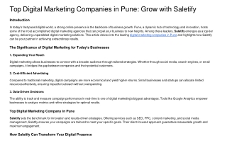 Top Digital Marketing Companies in Pune_ Grow with Saletify