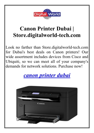 Canon Printer Dubai | Store.digitalworld-tech.com