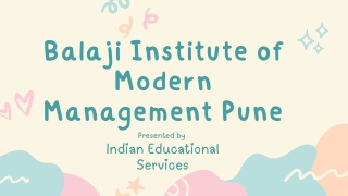 Balaji Institute of Modern Management Pune