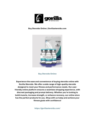 Buy Steroids Online | Gorillasteroids.com
