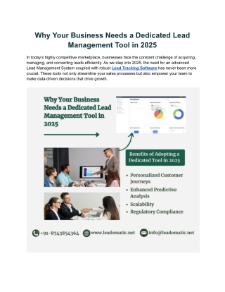 Why Your Business Needs a Dedicated Lead Management Tool in 2025