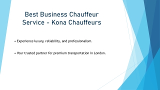 Best Business Chauffeur