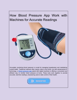 The Technology Behind Blood Pressure Apps and Machine Compatibility
