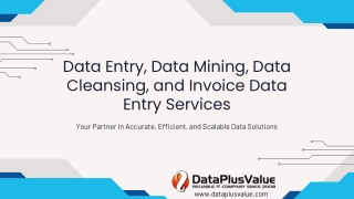 Data Entry Services - Fast, Accurate, and Reliable - Dataplusvalue