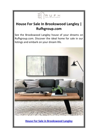 House For Sale In Brookswood Langley  Rufhgroup.com