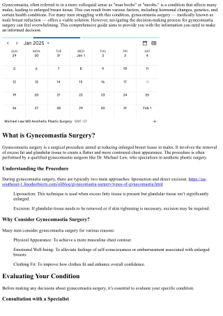 Navigating the Decision-Making Process for Gynecomastia Surgery