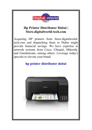 Hp Printer Distributor Dubai   Store.digitalworld-tech.com