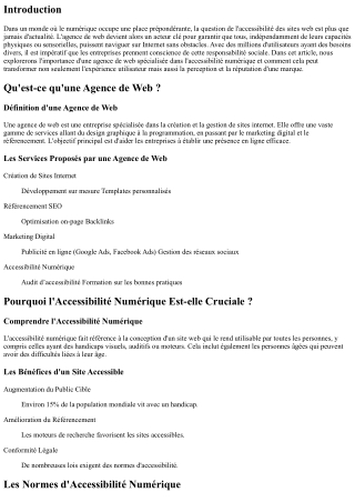 Agence de web et accessibilité numérique : un enjeu crucial
