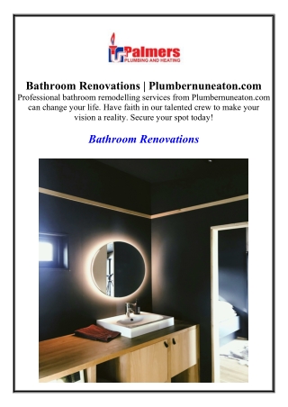 Bathroom Renovations | Plumbernuneaton.com