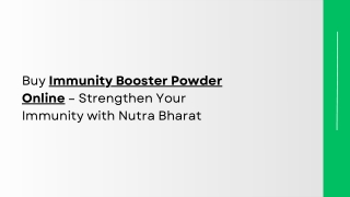 Buy Immunity Booster Powder Online – Strengthen Your Immunity with Nutra Bharat