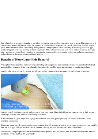 Home Laser Hair Elimination Procedures
