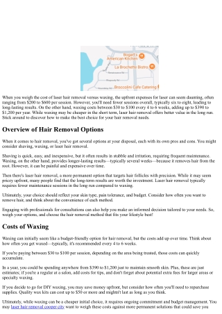 Cost of Laser Hair Removal Versus Waxing
