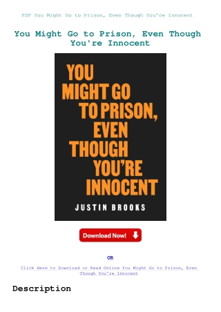 PDF You Might Go to Prison  Even Though You're Innocent