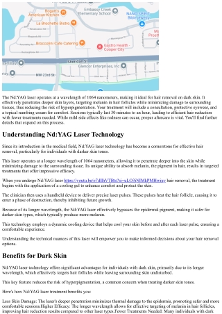 Nd:Yag Laser for Dark Skin Hair Removal