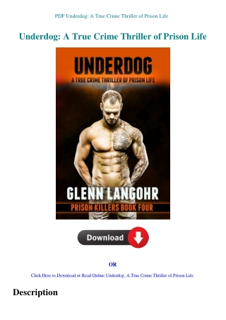 PDF Underdog A True Crime Thriller of Prison Life