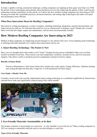 “How Modern Roofing Companies Are Innovating in 2023”