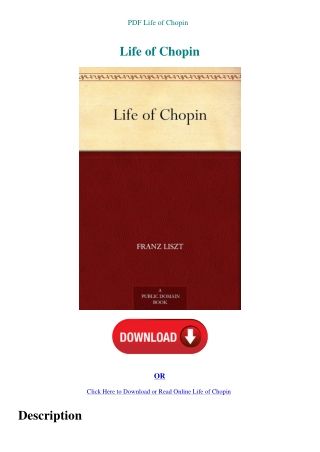 PDF Life of Chopin