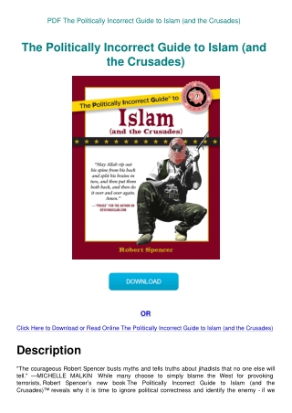 PDF The Politically Incorrect Guide to Islam (and the Crusades)