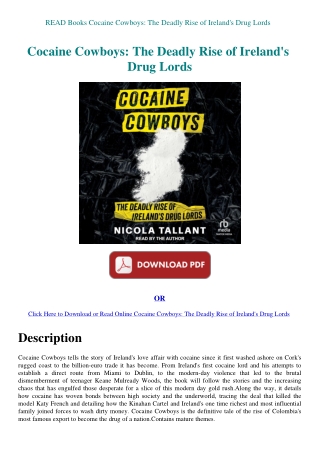 READ Books Cocaine Cowboys The Deadly Rise of Ireland's Drug Lords