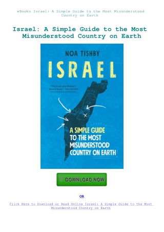 eBooks Israel A Simple Guide to the Most Misunderstood Country on Earth