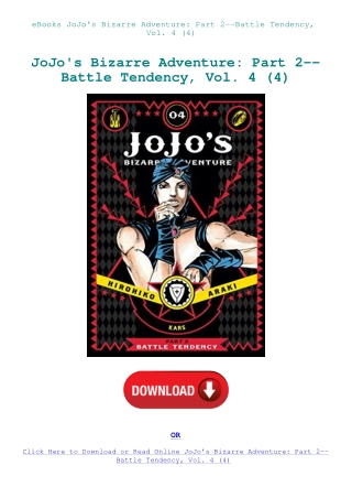 eBooks JoJo's Bizarre Adventure Part 2--Battle Tendency  Vol. 4 (4)