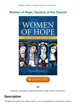 eBooks Women of Hope Doctors of the Church