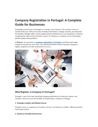 Company Registration in Portugal