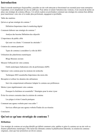 Comment une stratégie de contenu peut améliorer votre site ?