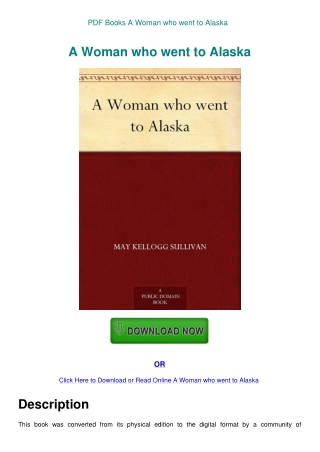 PDF Books A Woman who went to Alaska