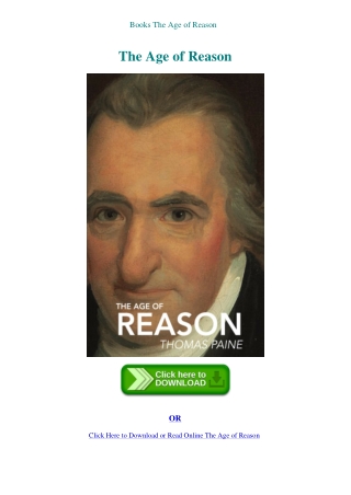 Books The Age of Reason