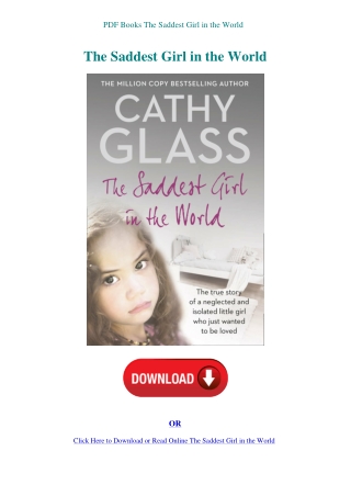 PDF Books The Saddest Girl in the World