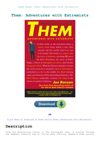 READ Books Them Adventures with Extremists
