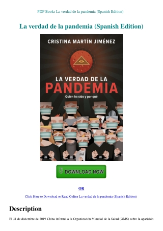 PDF Books La verdad de la pandemia (Spanish Edition)