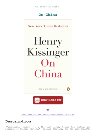 PDF Books On China