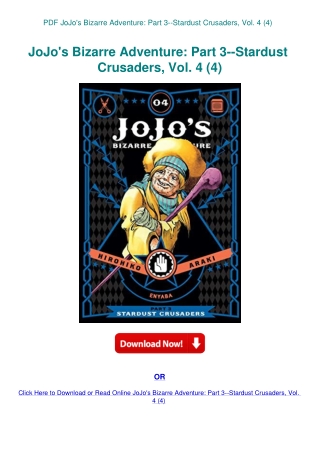 PDF JoJo's Bizarre Adventure Part 3--Stardust Crusaders  Vol. 4 (4)