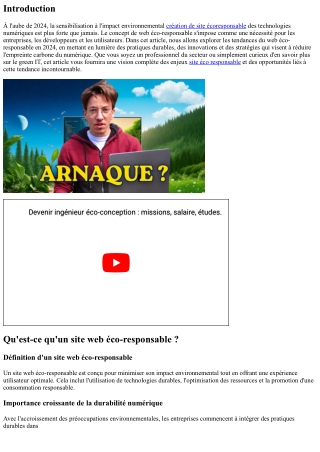 Les tendances du web éco-responsable en 2024