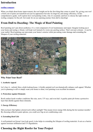 From Dull to Dazzling: The Magic of Roof Painting