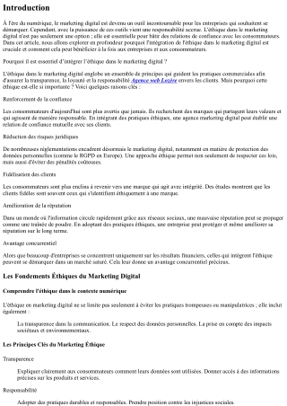 Pourquoi il est essentiel d’intégrer l’éthique dans le marketing digital ?