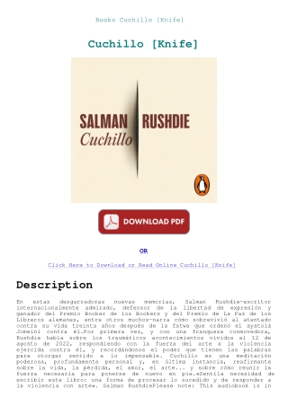 Books Cuchillo [Knife]